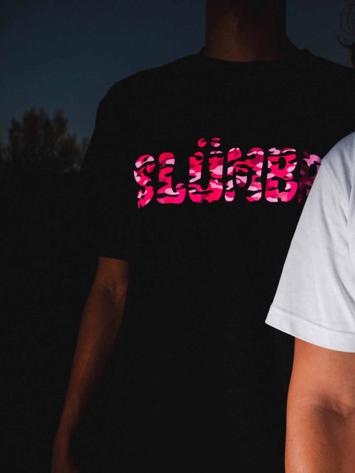 SLÜMBR - T-shirt Noir Camo rose