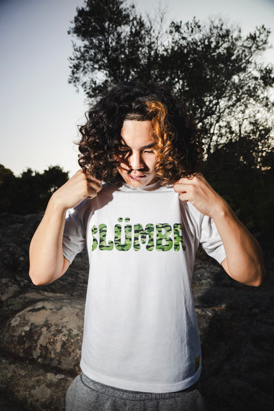 SLÜMBR - T-shirt Blanc Camo vert