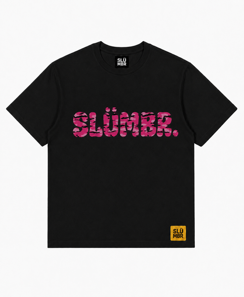 SLÜMBR - T-shirt Noir Camo rose