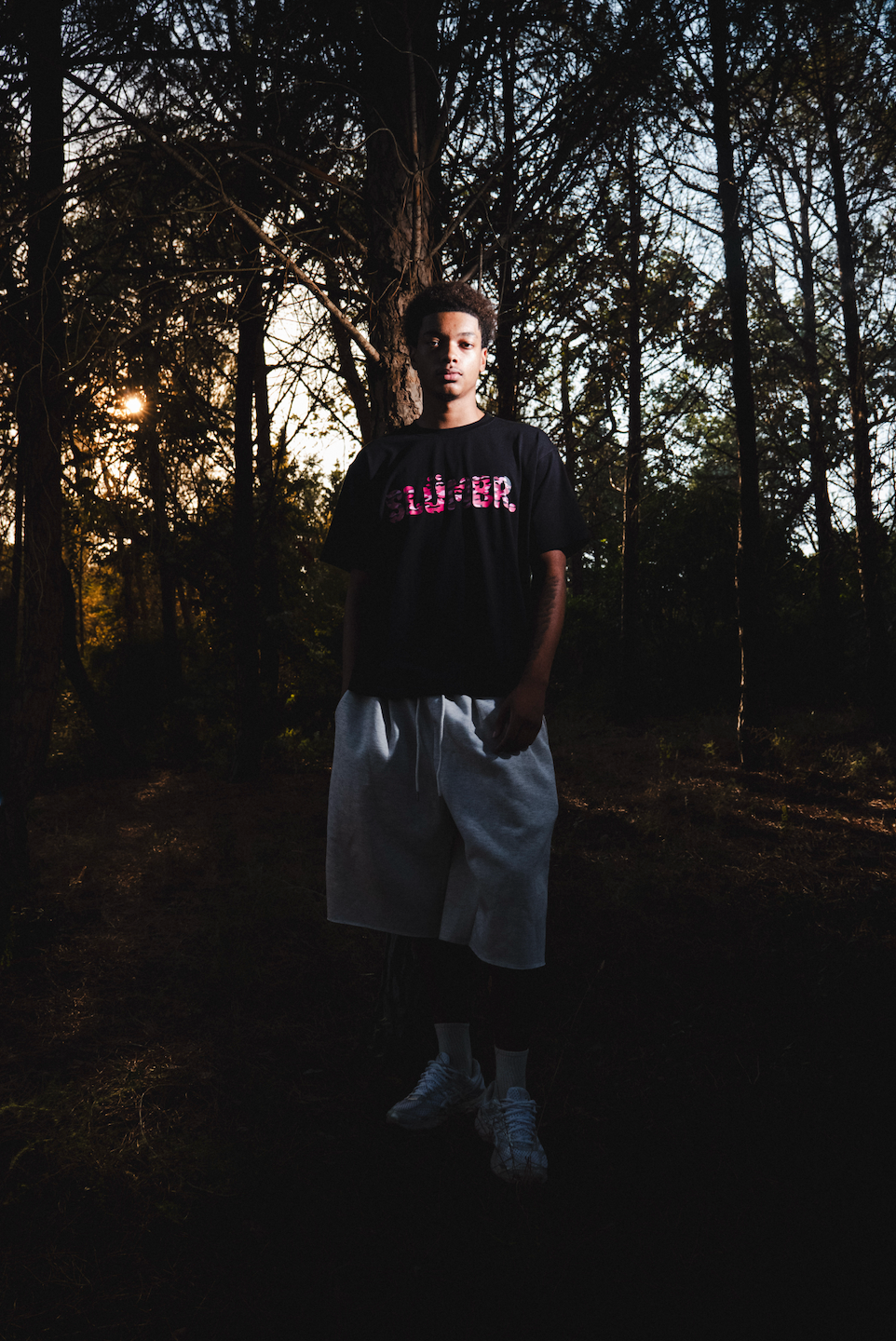 SLÜMBR - T-shirt Noir Camo rose