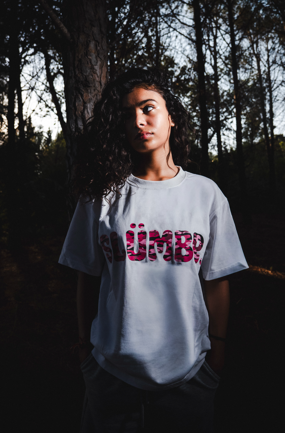 SLÜMBR - T-shirt Blanc Camo Rose