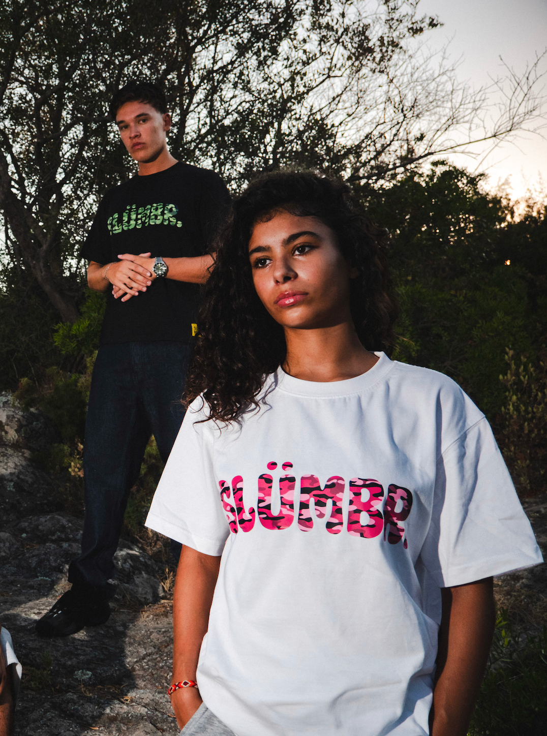 SLÜMBR - T-shirt Blanc Camo Rose
