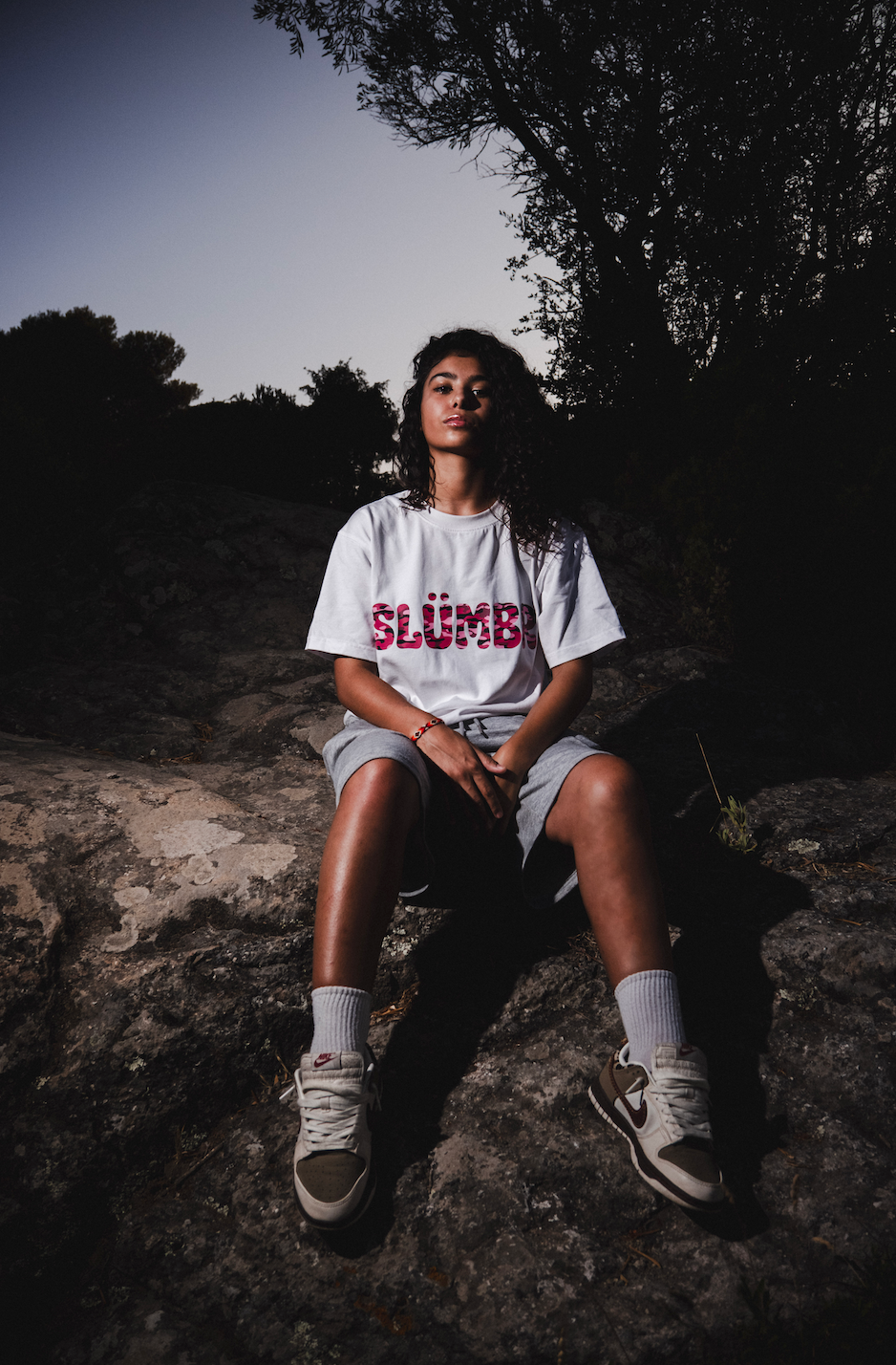 SLÜMBR - T-shirt Blanc Camo Rose